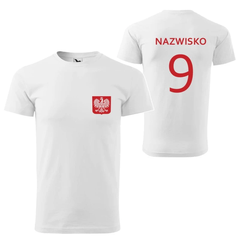 Koszulka Unisex Polska Kibica z Nazwiskiem
