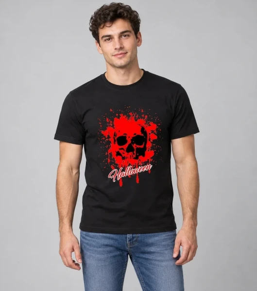 Koszulka Męska Halloween – model w koszulce