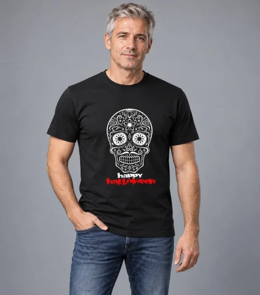 Koszulka Męska Halloween – model w koszulce