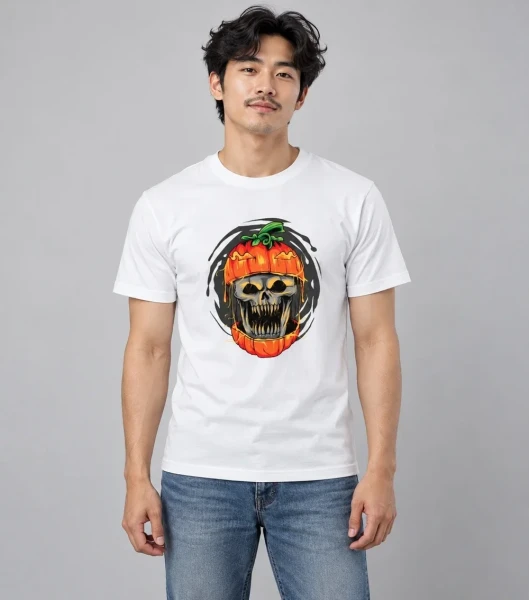Koszulka Męska Halloween – model w koszulce