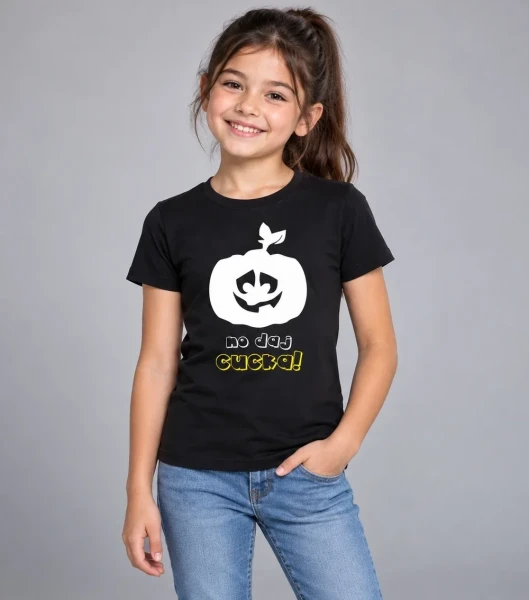 Koszulka Dziecięca T-shirt Halloween No Daj Cucka! – dziecko w koszulce