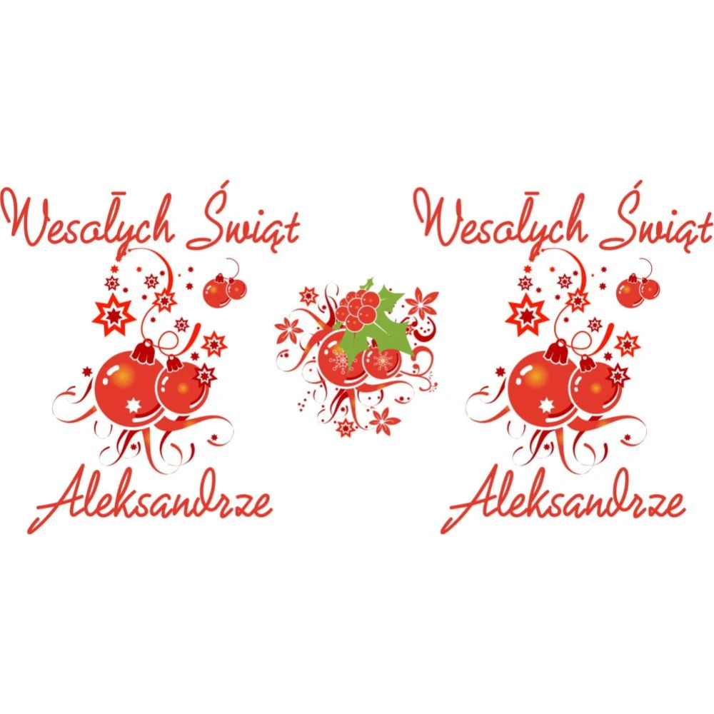 Kubek Czerwony Świąteczny Z Dedykacją