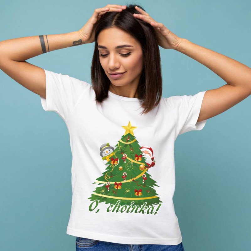 Koszulka Damska T-Shirt Świąteczna