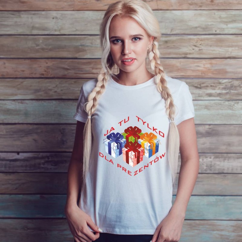 Koszulka Damska T-Shirt Świąteczna