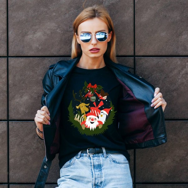 Koszulka Damska T-Shirt Świąteczna