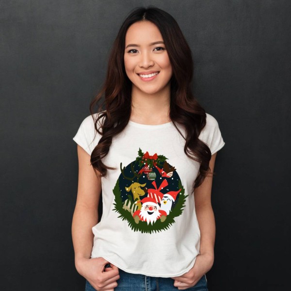 Koszulka Damska T-Shirt Świąteczna