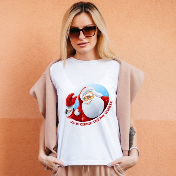 Koszulka Damska T-Shirt Świąteczna
