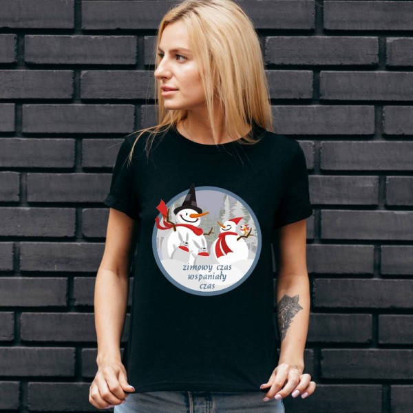 Koszulka Damska T-Shirt Świąteczna