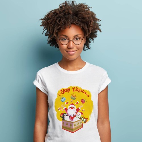 Koszulka Damska Świąteczna Merry Christmas