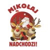 Koszulka Męska T-Shirt Świąteczna Mikołaj Nadchodzi