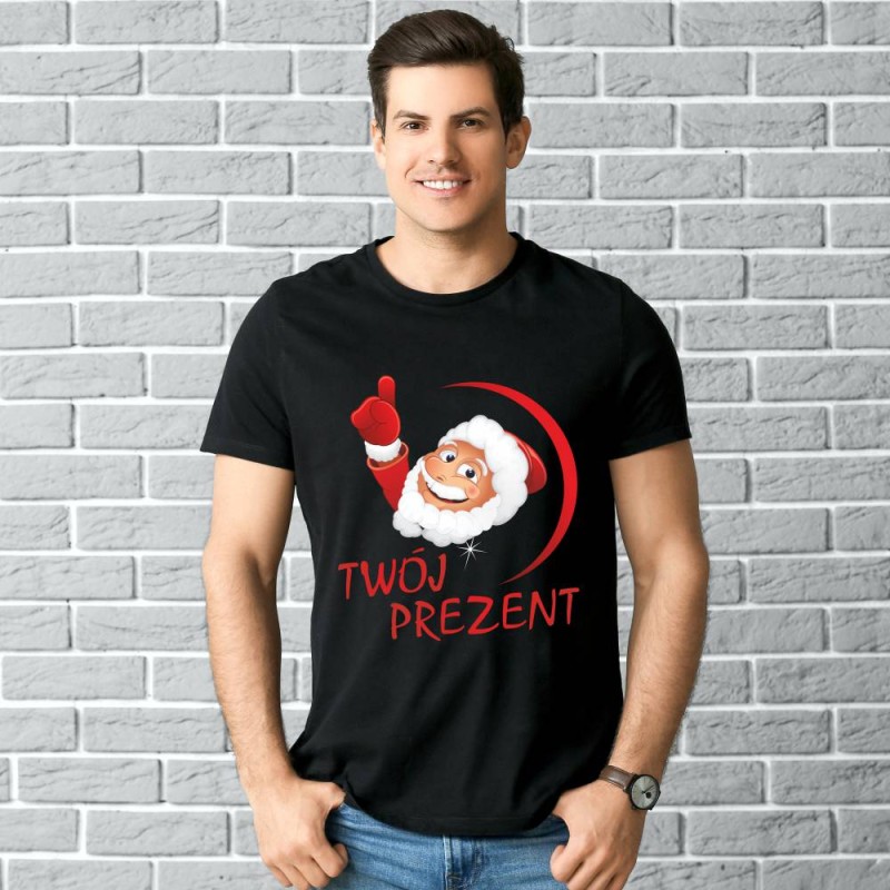 Koszulka Męska T-Shirt Świąteczna Twój Prezent