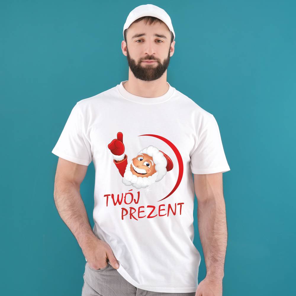 Koszulka Męska T-Shirt Świąteczna Twój Prezent