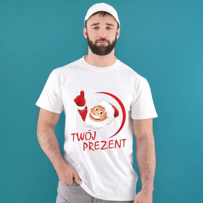 Koszulka Męska T-Shirt Świąteczna Twój Prezent