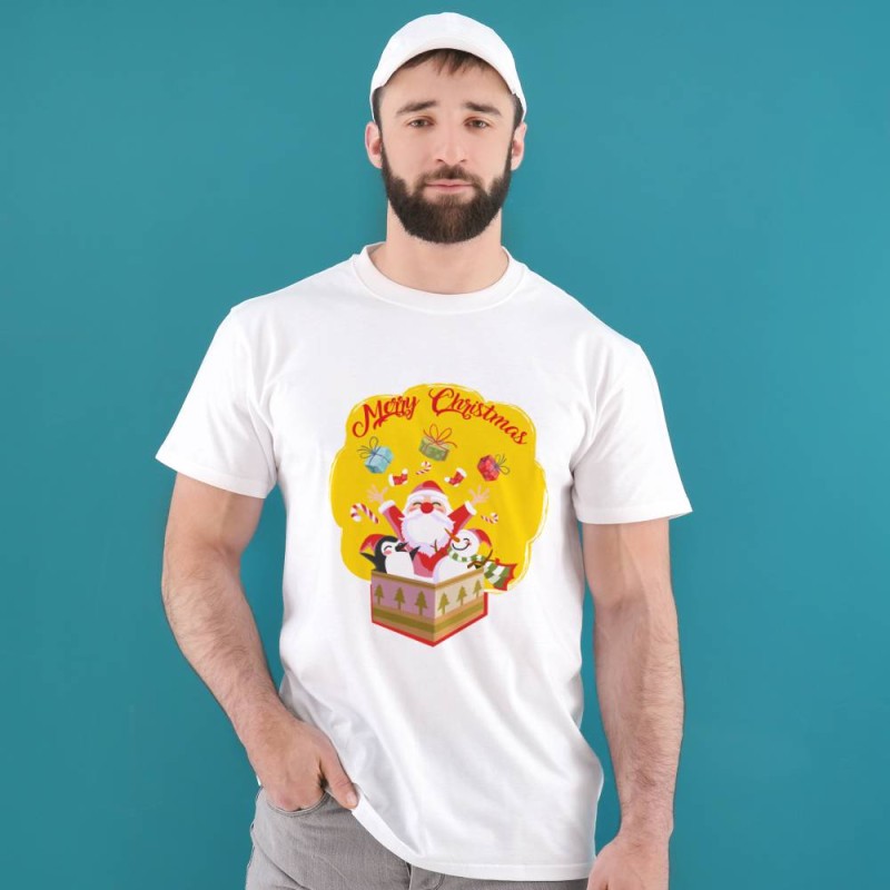 Koszulka Męska T-Shirt Świąteczna Merry Christmas