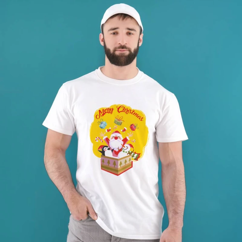 Koszulka Męska T-Shirt Świąteczna Merry Christmas