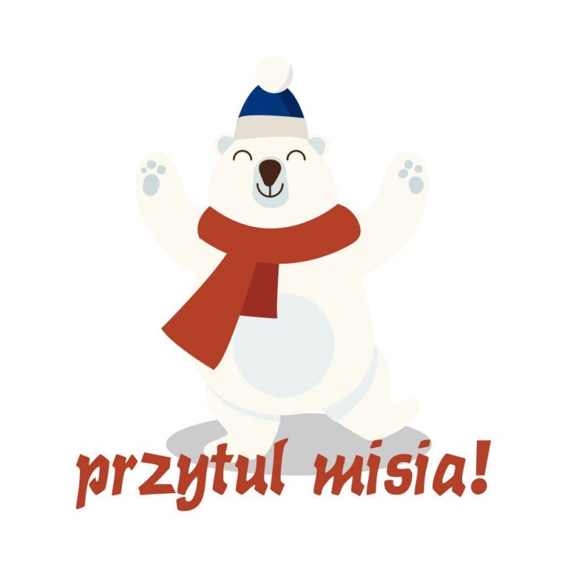 Koszulka Męska T-Shirt Świąteczna Przytul Misia