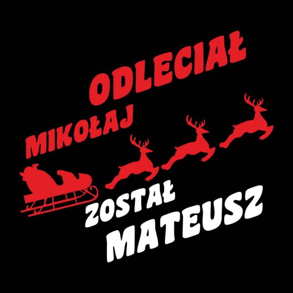 Koszulka Męska T-Shirt Świąteczna Mikołaj Odleciał
