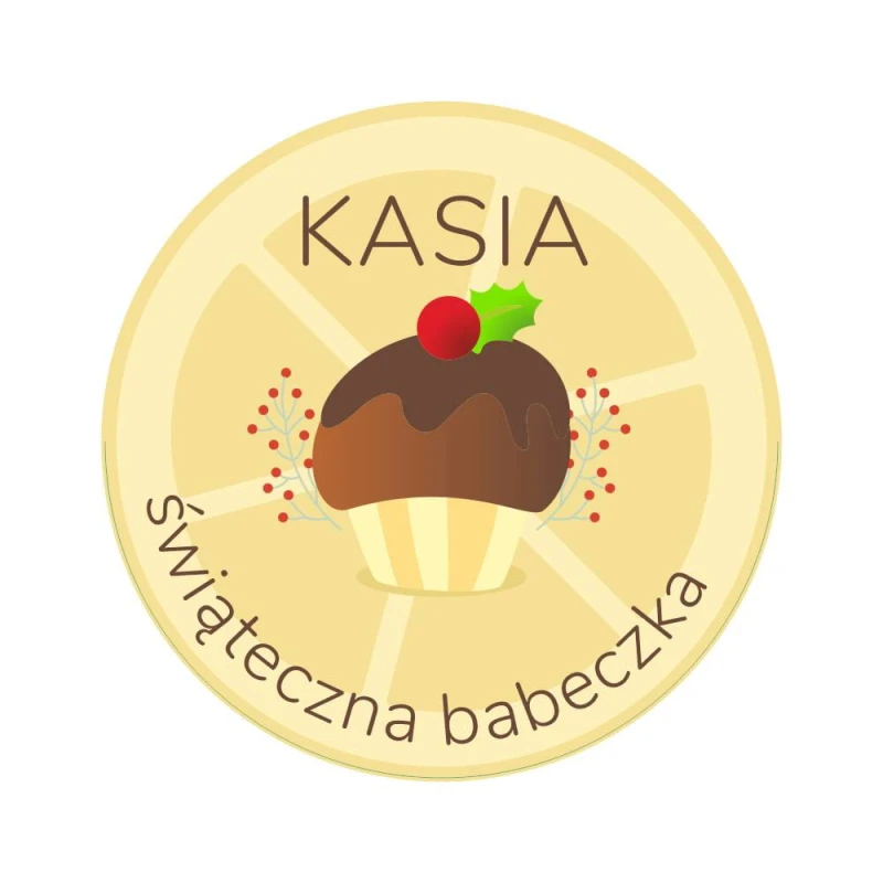 Koszulka Damska T-Shirt Świąteczna Babeczka Z Imieniem