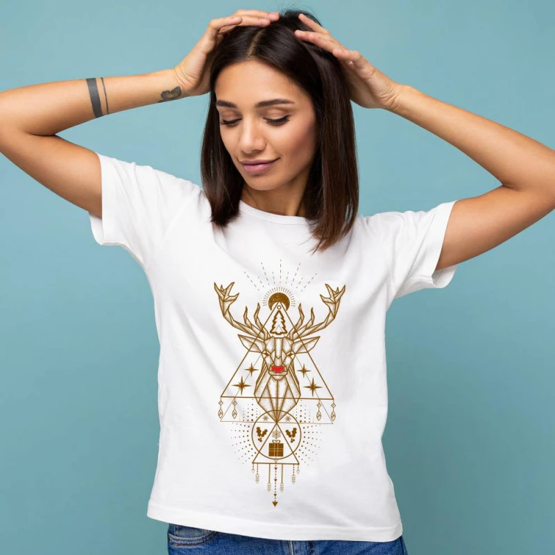 Koszulka Damska T-Shirt Świąteczna