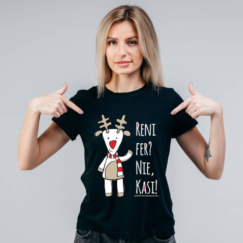 Koszulka Damska Świąteczna Renifer?