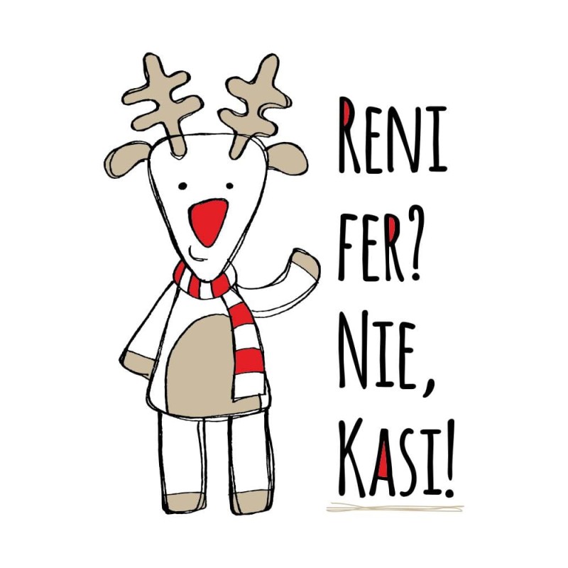 Koszulka Damska T-Shirt Świąteczna Renifer?