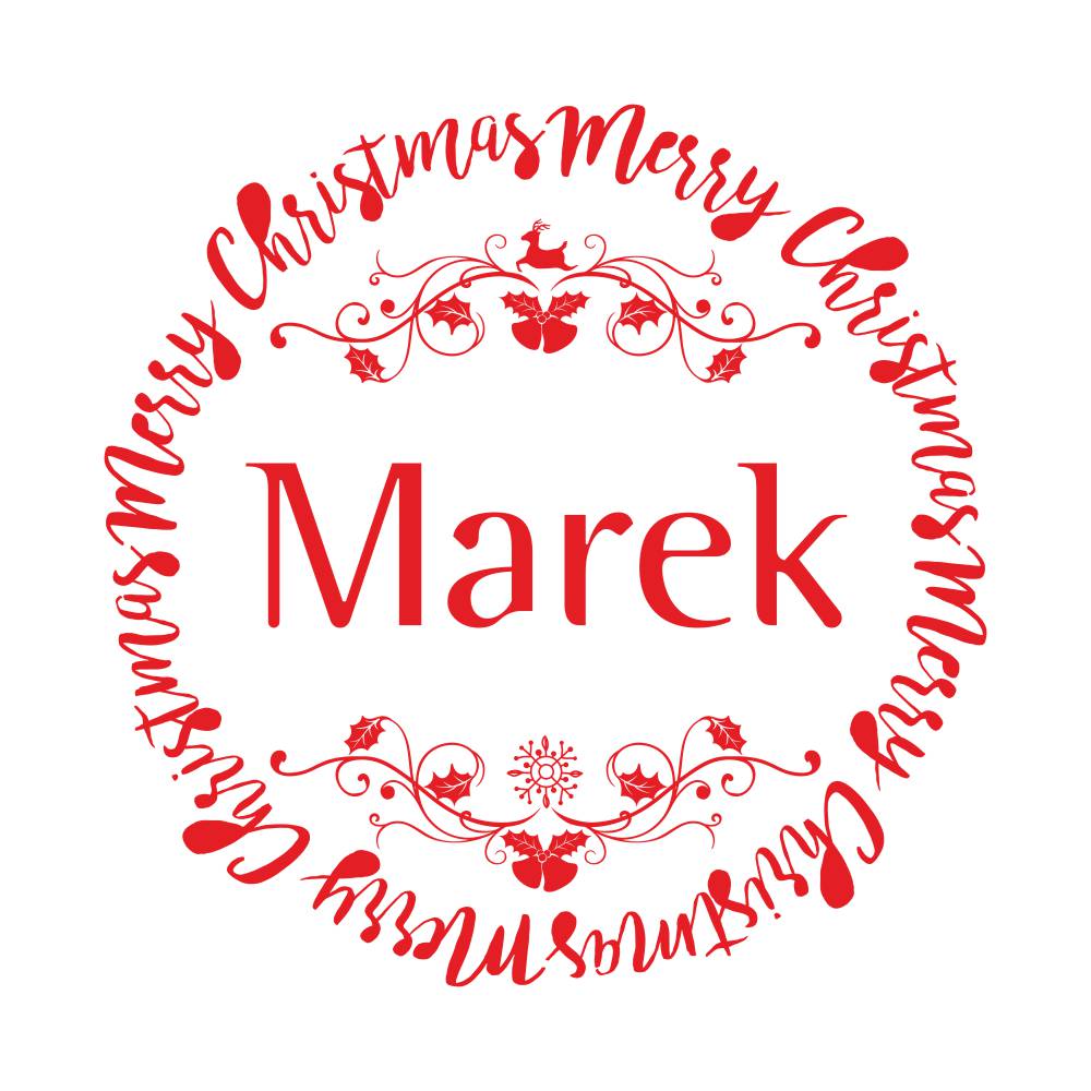 Koszulka Męska T-Shirt Świąteczna Z Imieniem