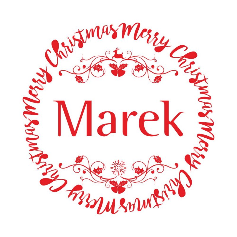 Koszulka Męska T-Shirt Świąteczna Z Imieniem