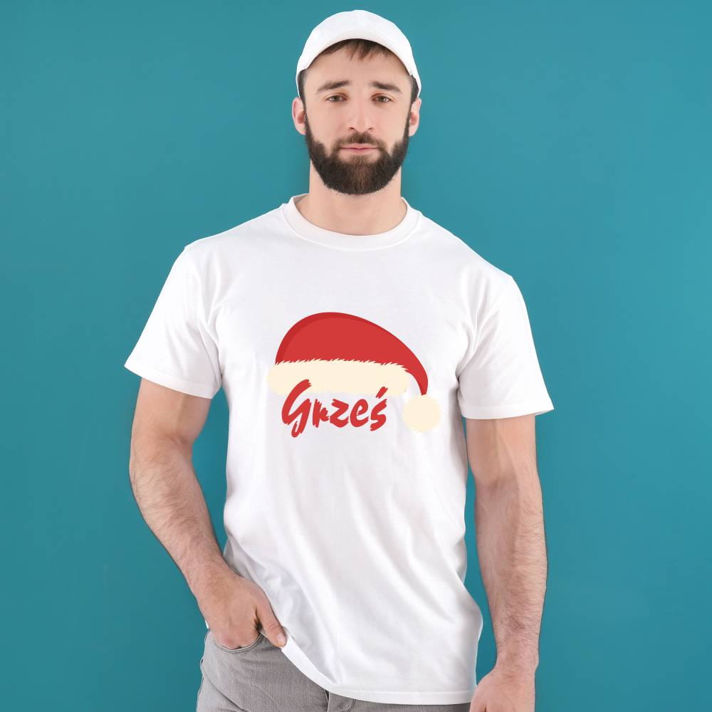 Koszulka Męska T-Shirt Świąteczna Z Imieniem