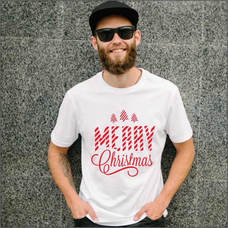 Koszulka Męska T-Shirt Świąteczna Merry Christmas