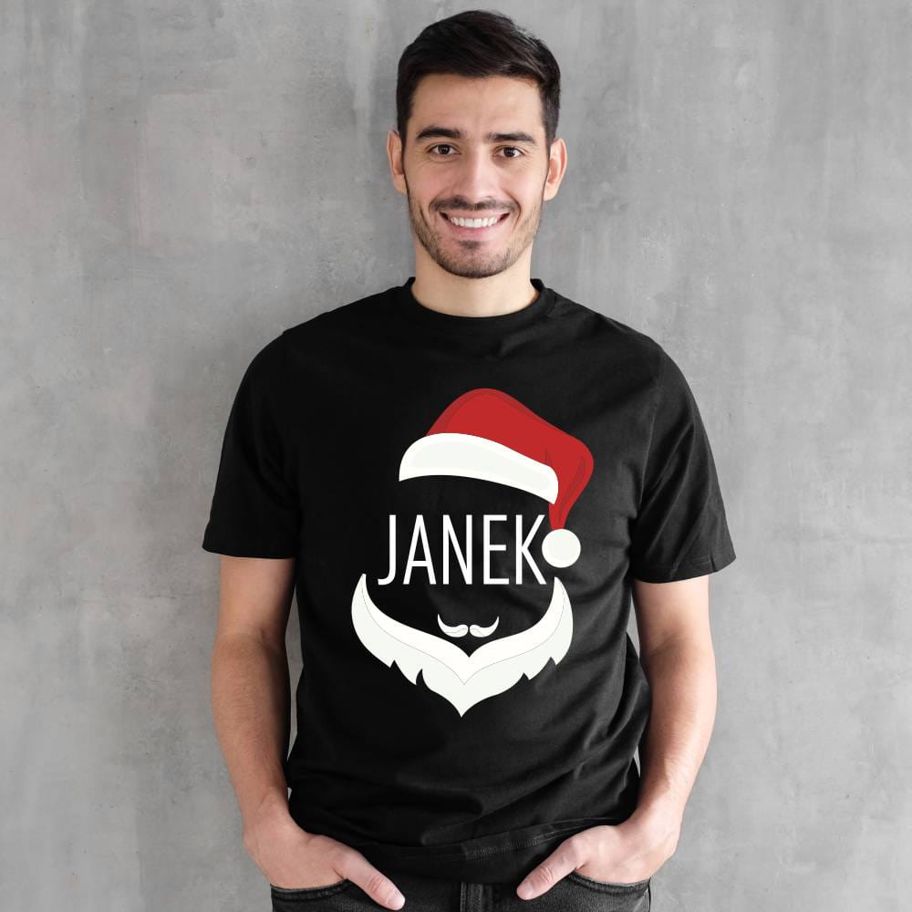 Koszulka Męska T-Shirt Świąteczna Mikołaj