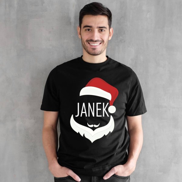 Koszulka Męska T-Shirt Świąteczna Mikołaj