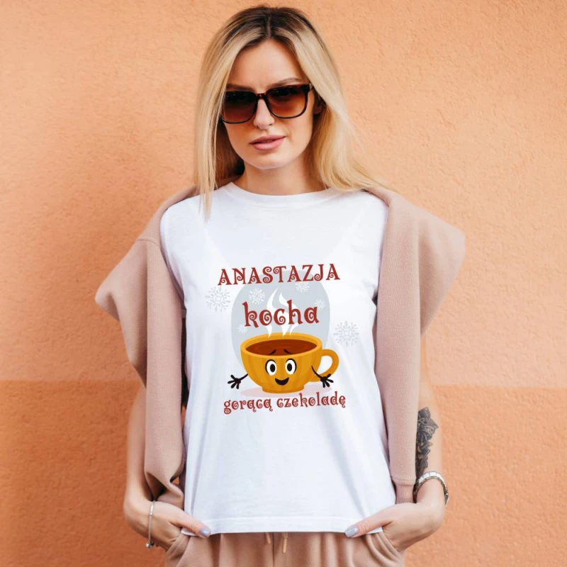 Koszulka Damska T-Shirt Świąteczna Z Imieniem