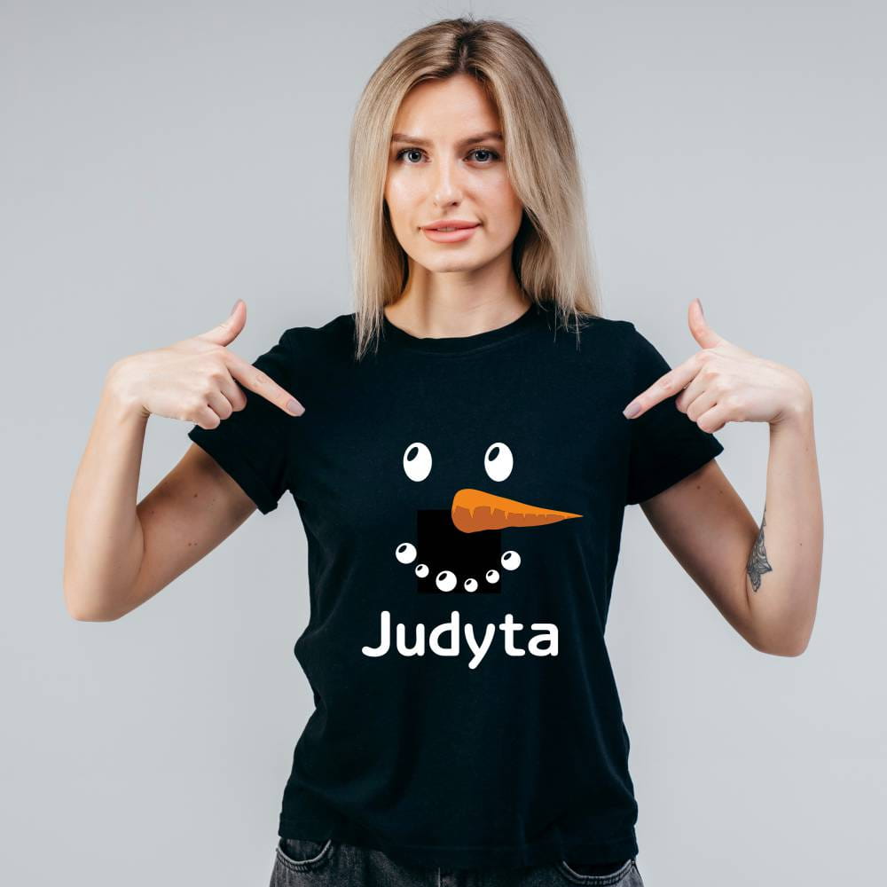 Koszulka Damska T-Shirt Świąteczna Z Imieniem
