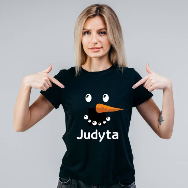 Koszulka Damska T-Shirt Świąteczna Z Imieniem