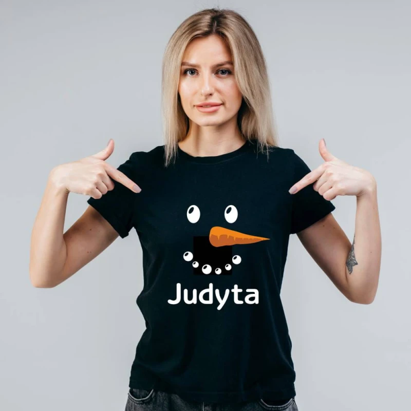 Koszulka Damska T-Shirt Świąteczna Z Imieniem