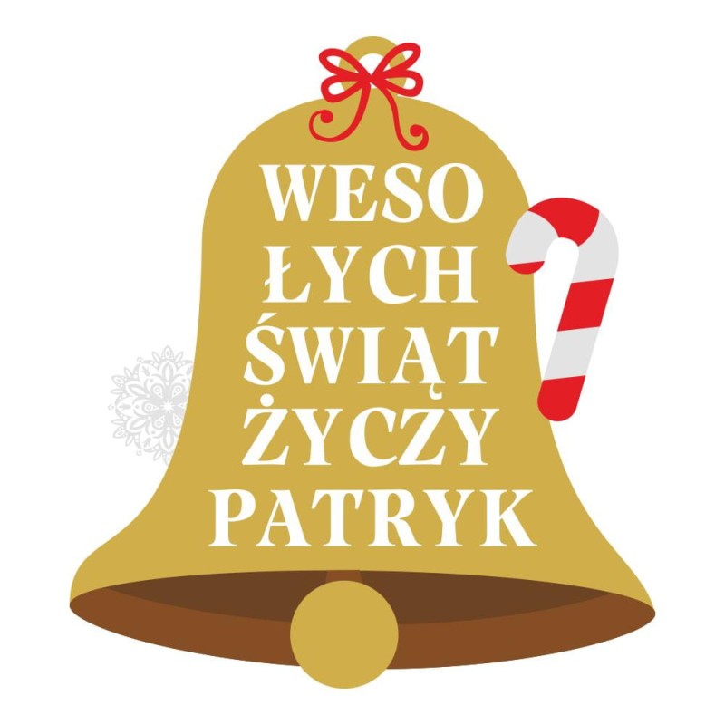 Koszulka Męska T-Shirt Wesołych Świąt Z Imieniem