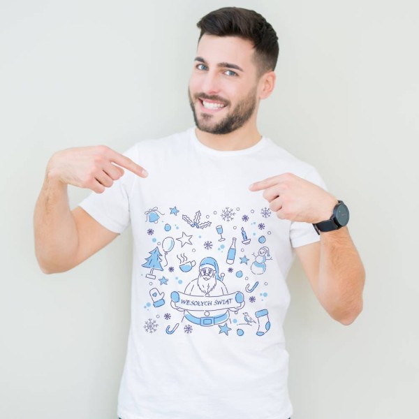 Koszulka Męska T-Shirt Wesołych Świąt