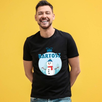 Koszulka Męska Z Mikołajem + imię