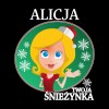 Koszulka Damska T-Shirt Urocza Śnieżynka + imię