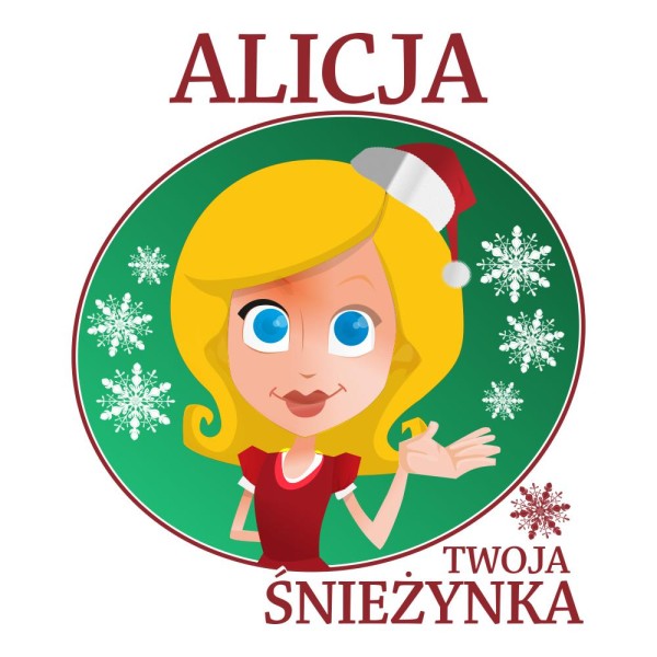 Koszulka Damska T-Shirt Urocza Śnieżynka + imię