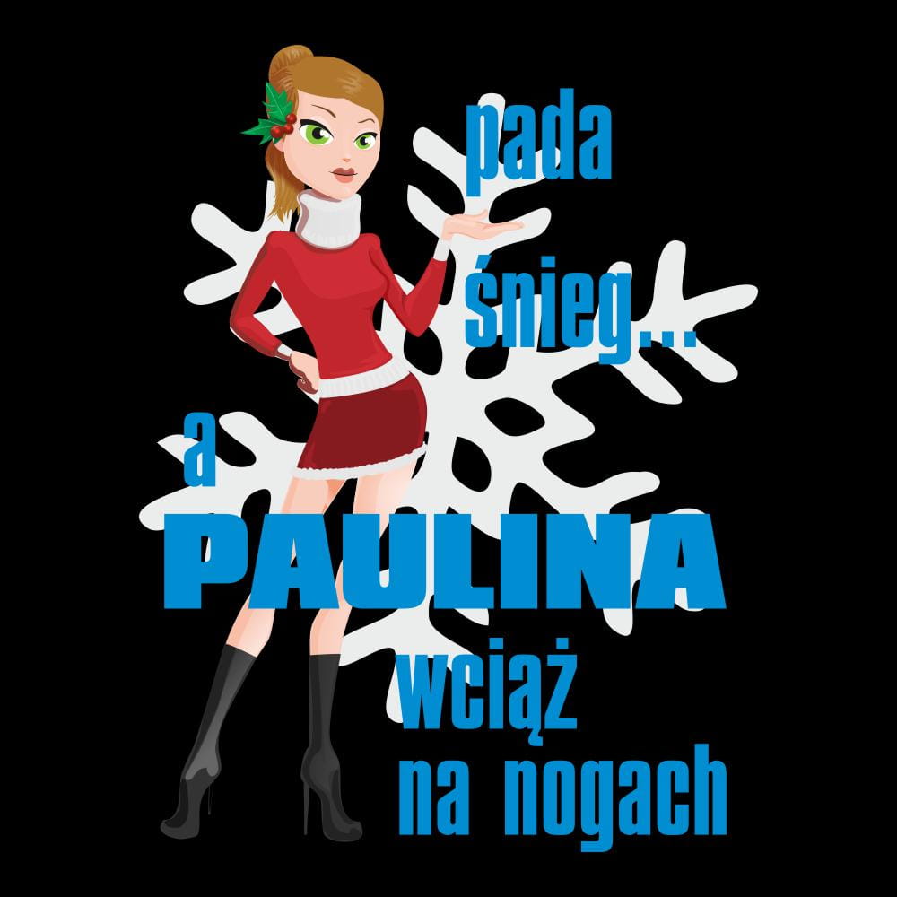 Koszulka Damska T-Shirt Pada Śnieg + imię