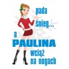 Koszulka Damska T-Shirt Pada Śnieg + imię