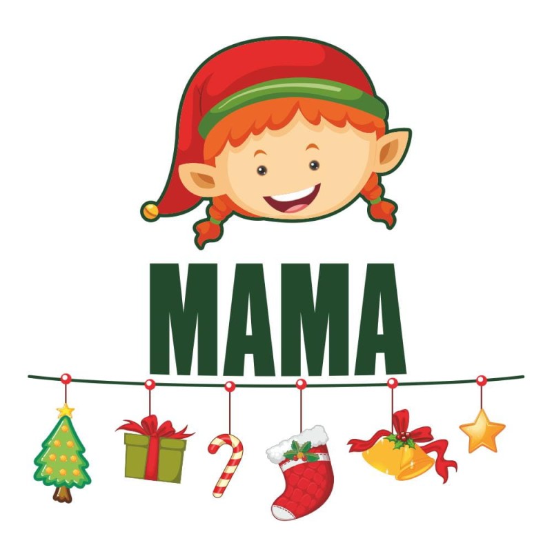 Koszulka Damska T-Shirt Mama Mikołajkowa