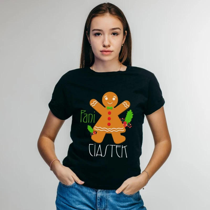 Koszulka Damska T-Shirt Świąteczna Pani Ciastek