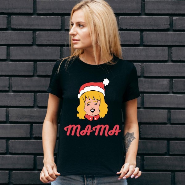Koszulka Damska T-Shirt Świąteczna Mama