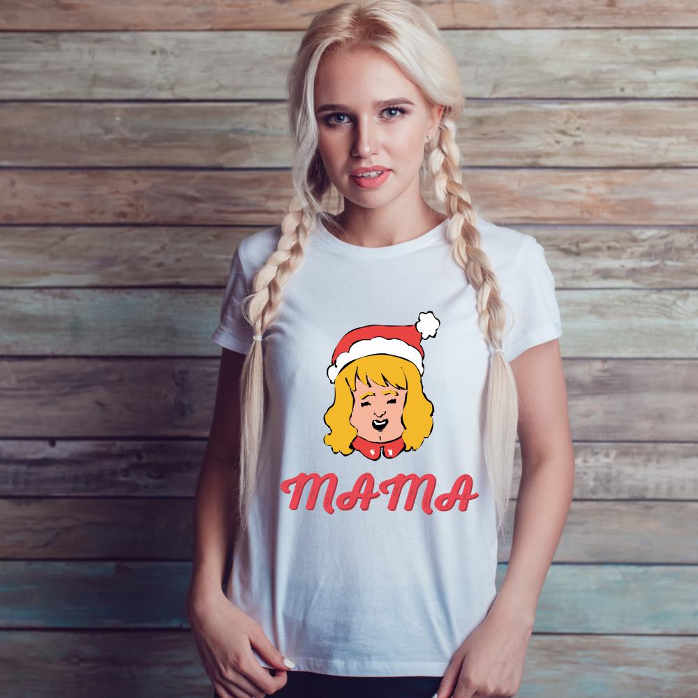 Koszulka Damska T-Shirt Świąteczna Mama