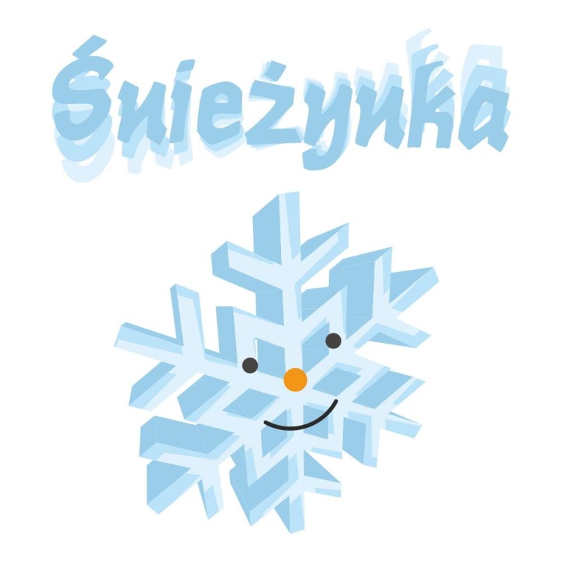 Koszulka Damska T-Shirt Świąteczna Śnieżynka