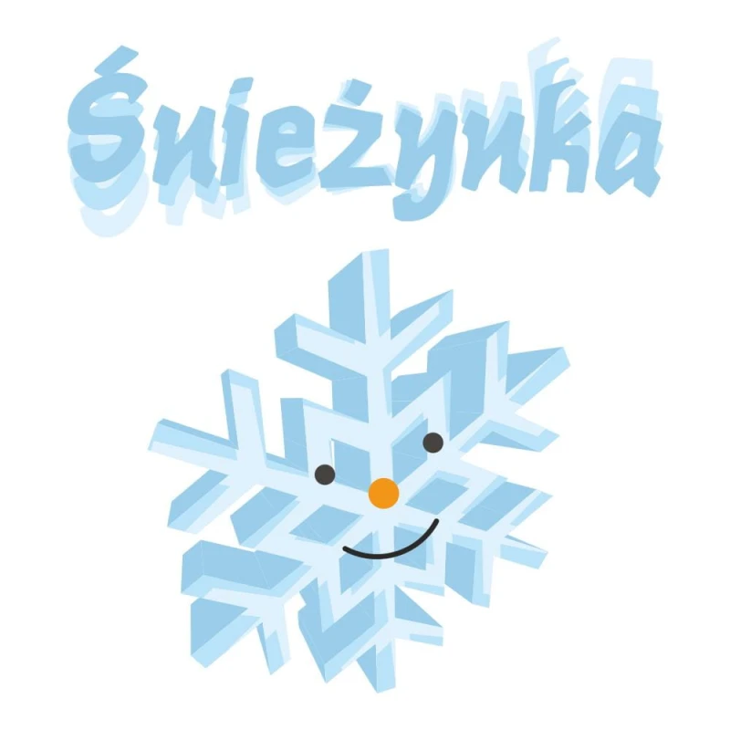 Koszulka Damska T-Shirt Świąteczna Śnieżynka