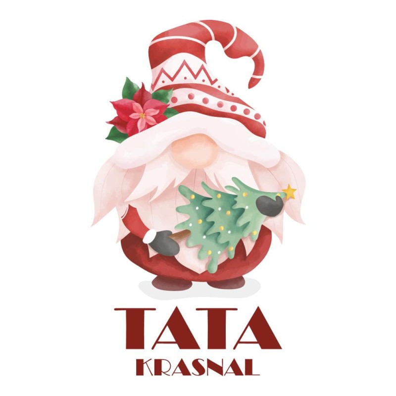 Koszulka Męska T-Shirt Świąteczna Tata Krasnal