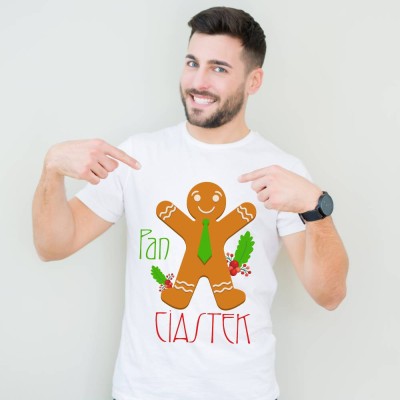 Koszulka Męska Świąteczna Pan Ciastek